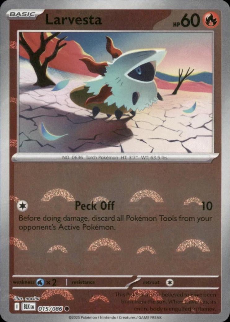 Larvesta - Pokeball Reverse - 15/86 - Black Bolt