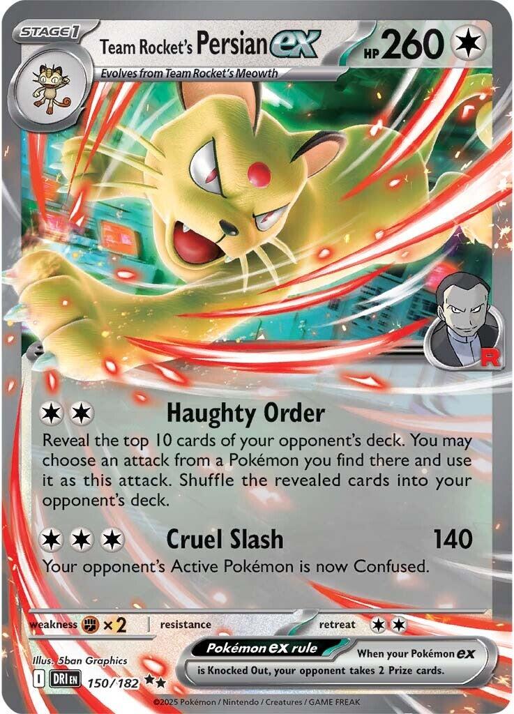 Team Rocket's Persian EX - 150/182 - Destined Rivals