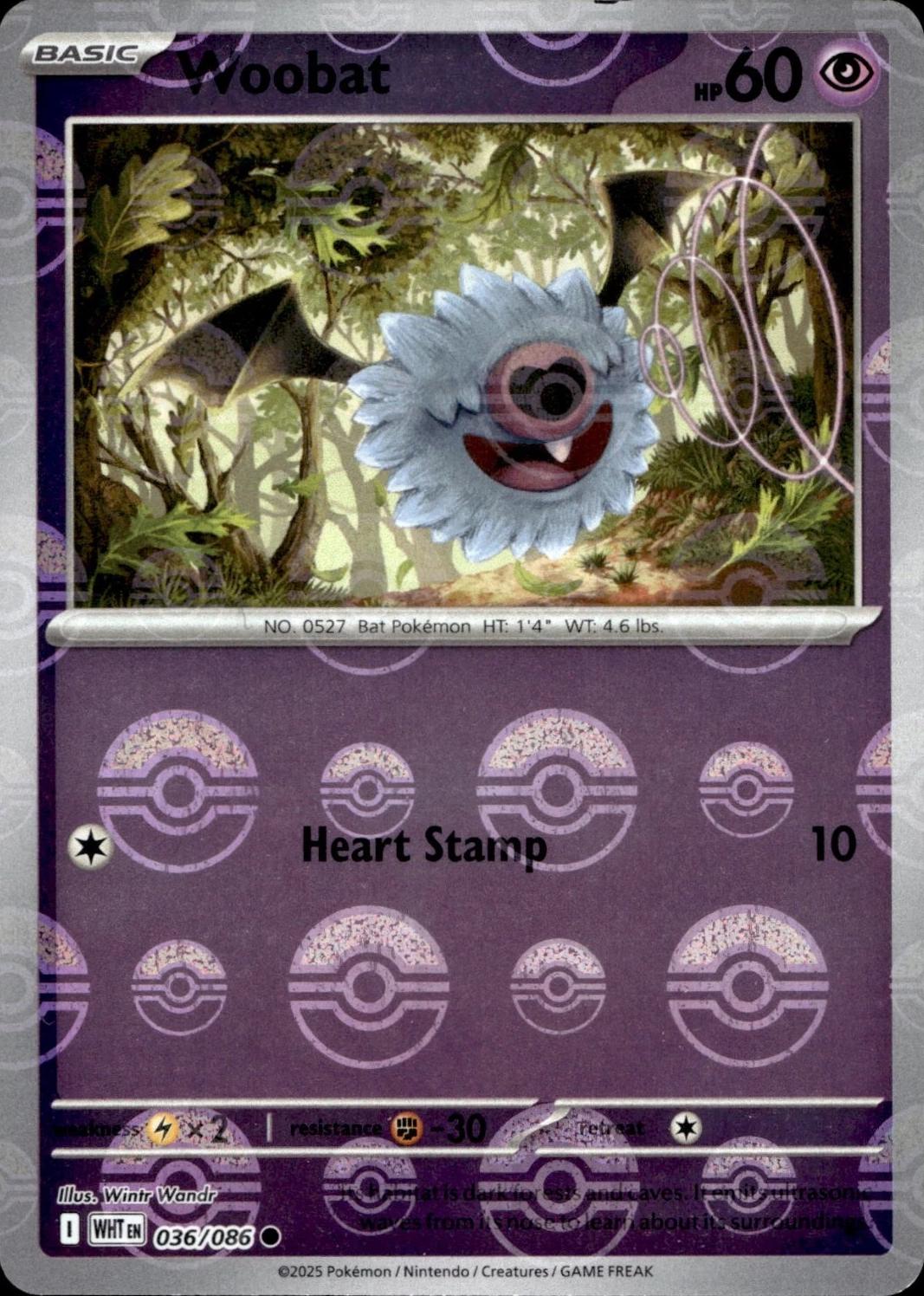 Woobat - Pokeball Reverse - 36/86 - White Flare