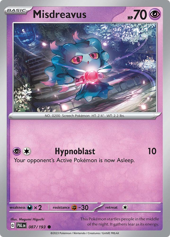Misdreavus - RH - 87/193 - Paldea Evolved