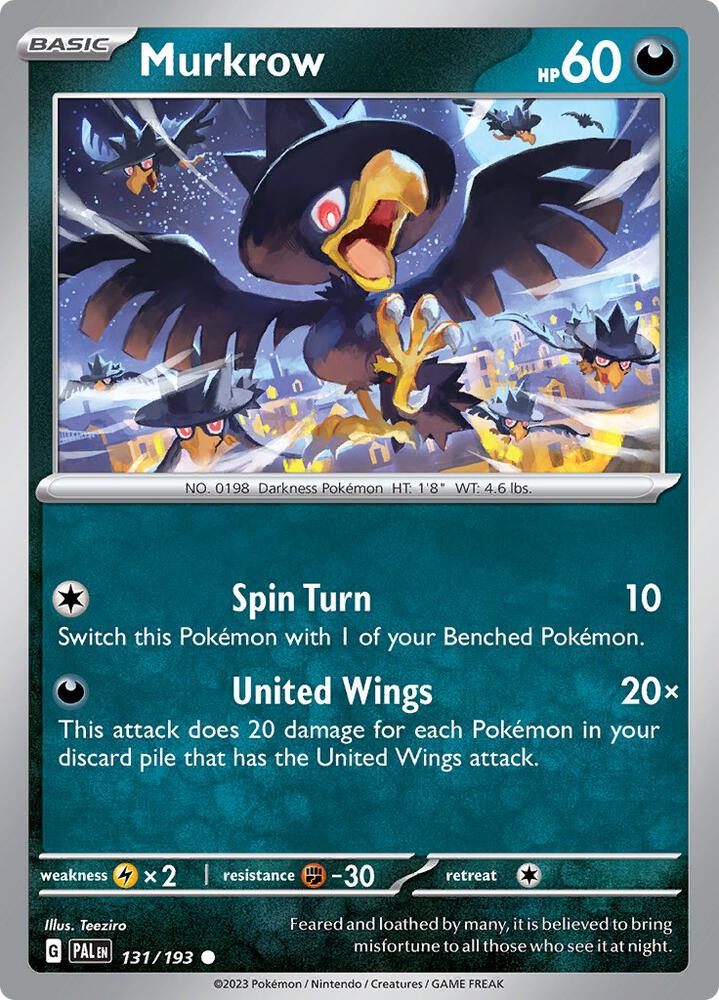 Murkrow - RH - 131/193 - Paldea Evolved
