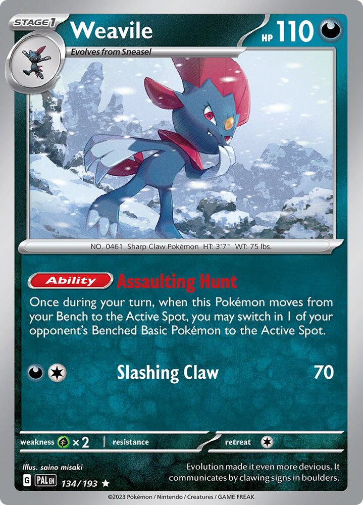 Weavile - Holo - 134/193 - Paldea Evolved