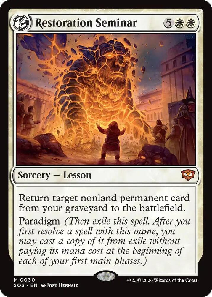 Restoration Seminar - 30 - Secrets of Strixhaven