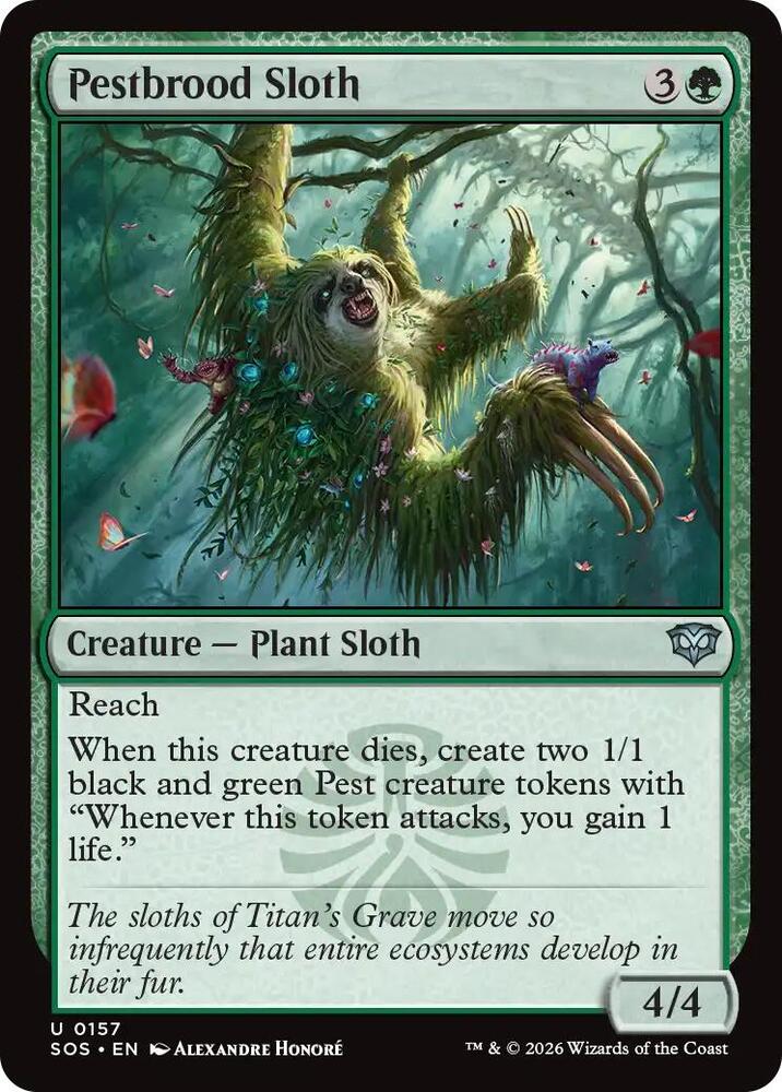 Pestbrood Sloth - 157 - Secrets of Strixhaven