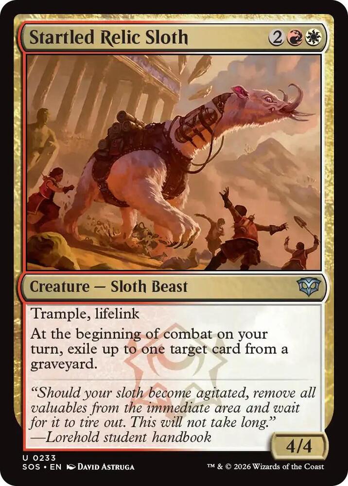 Startled Relic Sloth - 233 - Secrets of Strixhaven
