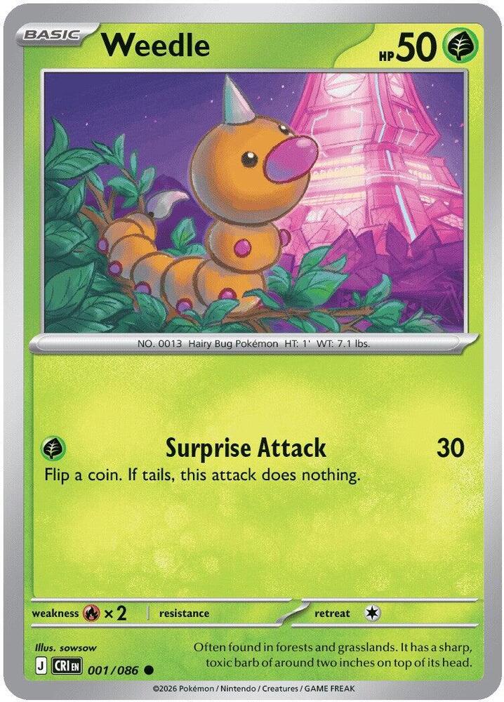 Weedle - 1/86 - Chaos Rising