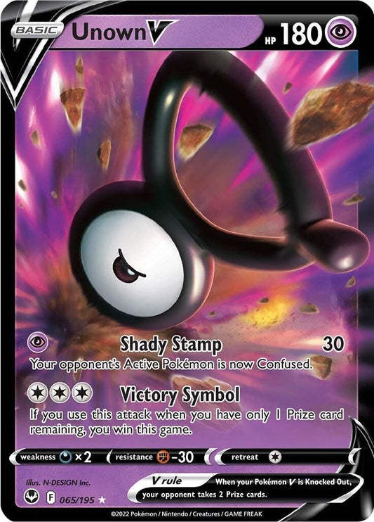 Unown V - 65/195 - Silver Tempest