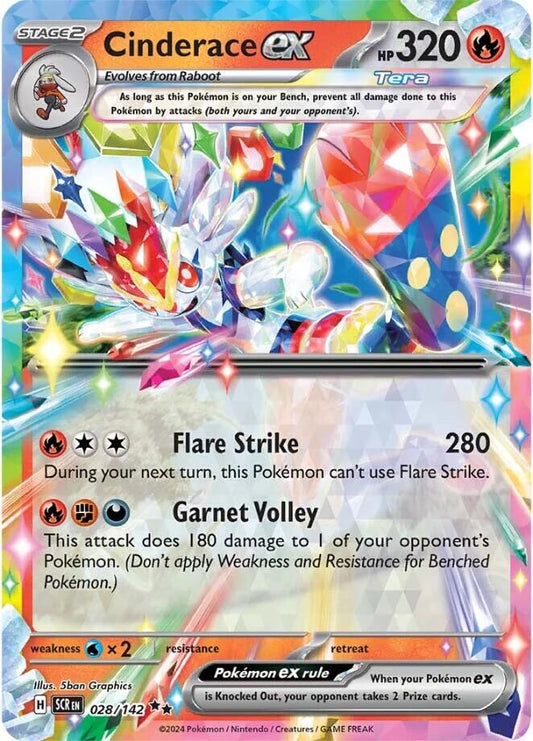 Cinderace EX - 28/142 - Stellar Crown