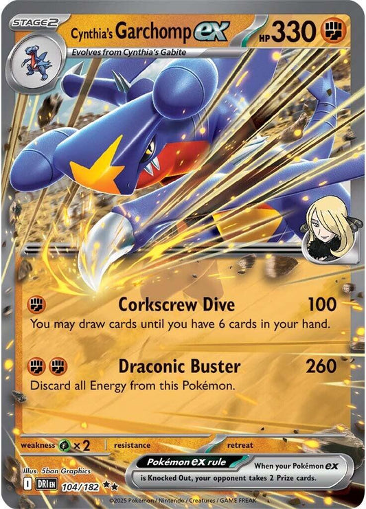 Cynthia's Garchomp EX - 104/182 - Destined Rivals
