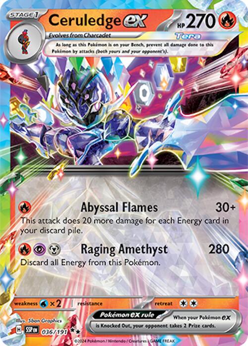 Ceruledge EX - 36/191 - Surging Sparks