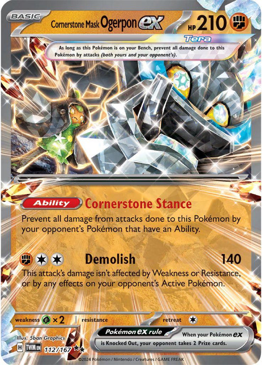 Cornerstone Mask Ogerpon EX - 112/167 - Twilight Masquerade