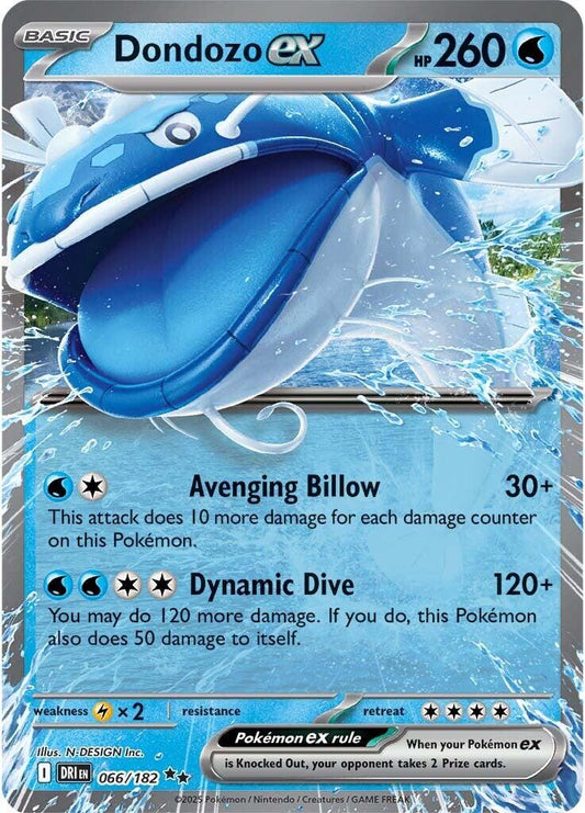 Dondozo EX - 66/182 - Destined Rivals