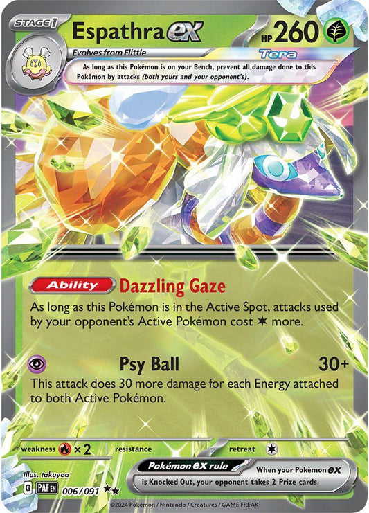 Espathra EX - 6/91 - Paldean Fates
