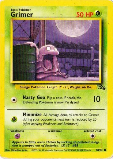 Grimer - HP - 48/62 - Fossil
