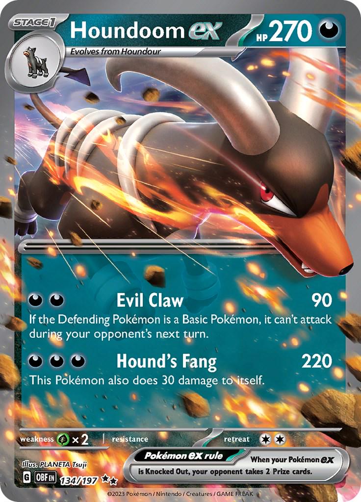 Houndoom EX - 134/197 - Obsidian Flames