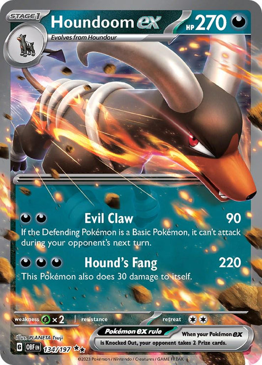 Houndoom EX - 134/197 - Obsidian Flames