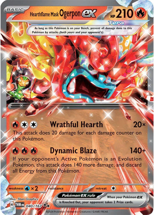 Hearthflame Mask Ogerpon EX - 40/167 - Twilight Masquerade