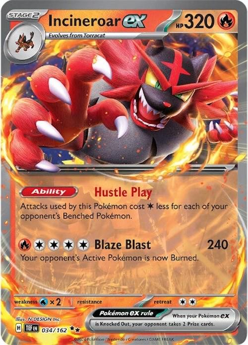 Incineroar EX - 34/162 - Temporal Forces