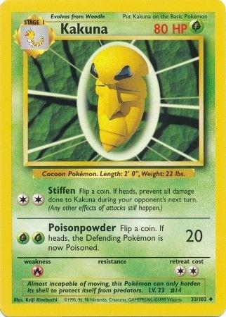 Kakuna - HP - 33/102 - Base Set