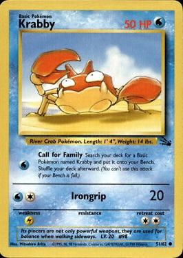 Krabby - HP - 51/62 - Fossil