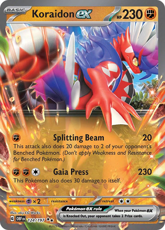 Koraidon EX - 124/197 - Obsidian Flames