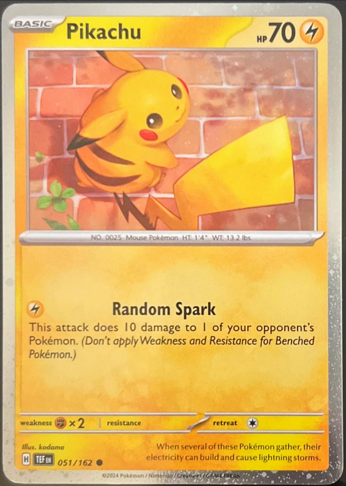 Pikachu - Cosmic Holo - 51/162