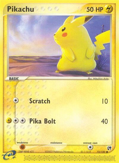 Pikachu - HP - 72/100 - EX Sandstorm
