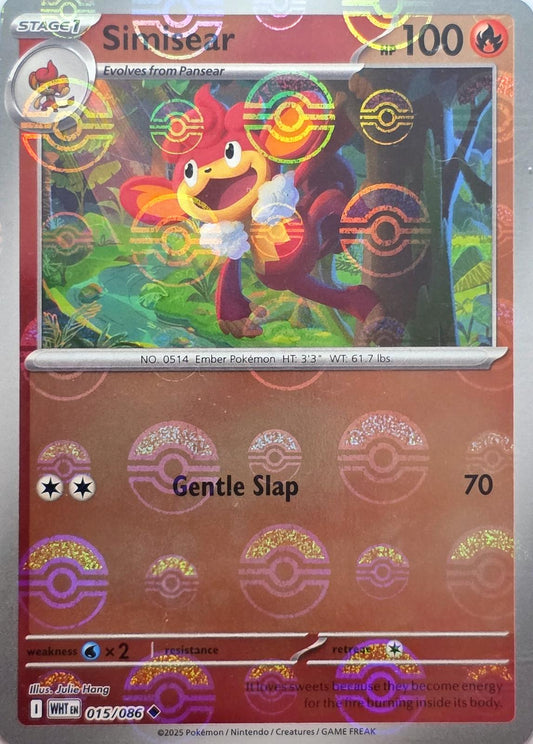 Simisear - Pokeball reverse - 15/86 - White Flare