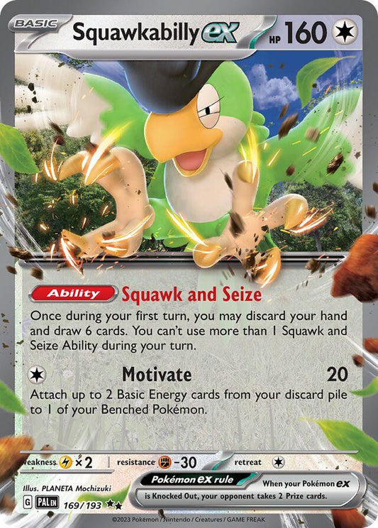 Squawkabilly EX - 169/193 - Paldea Evolved