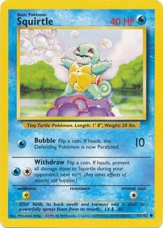 Squirtle - HP - 63/102 - Base Set