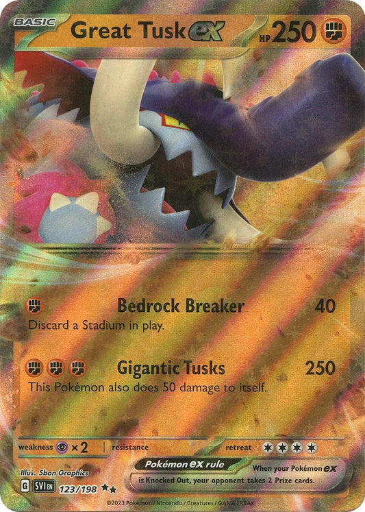 Great Tusk EX - 123/198 - Scarlet & Violet