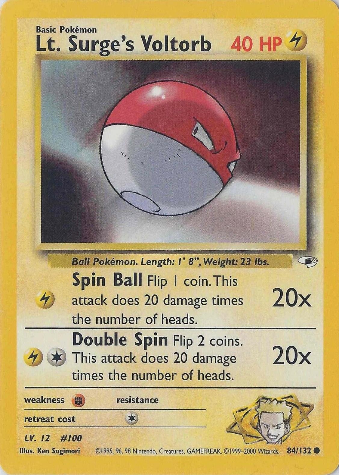 Lt. Surge's Voltorb - LP - 84/132 - Gym Heroes
