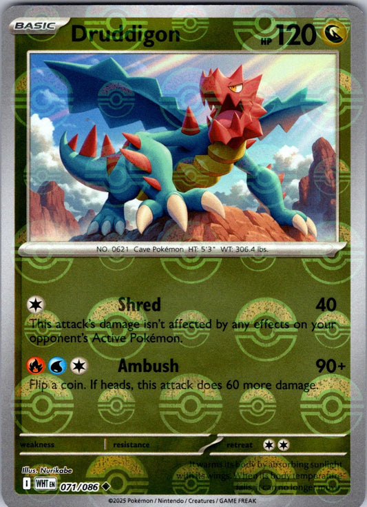Druddigon - Pokeball Reverse - 71/86 - White Flare