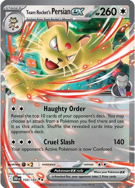 Team Rocket's Persian EX - 150/182 - Destined Rivals