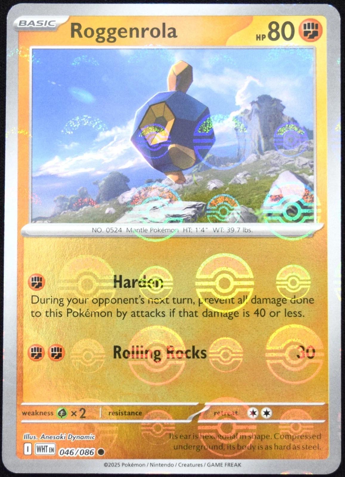 Roggenrola - Pokeball Reverse - 46/86 - White Flare