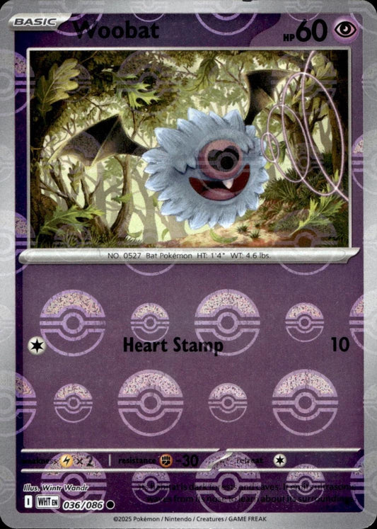 Woobat - Pokeball Reverse - 36/86 - White Flare