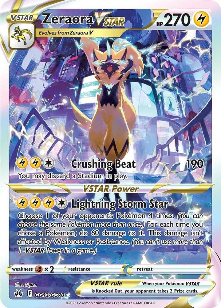 Zeraora VStar - GG43/GG70 - Crown Zenith