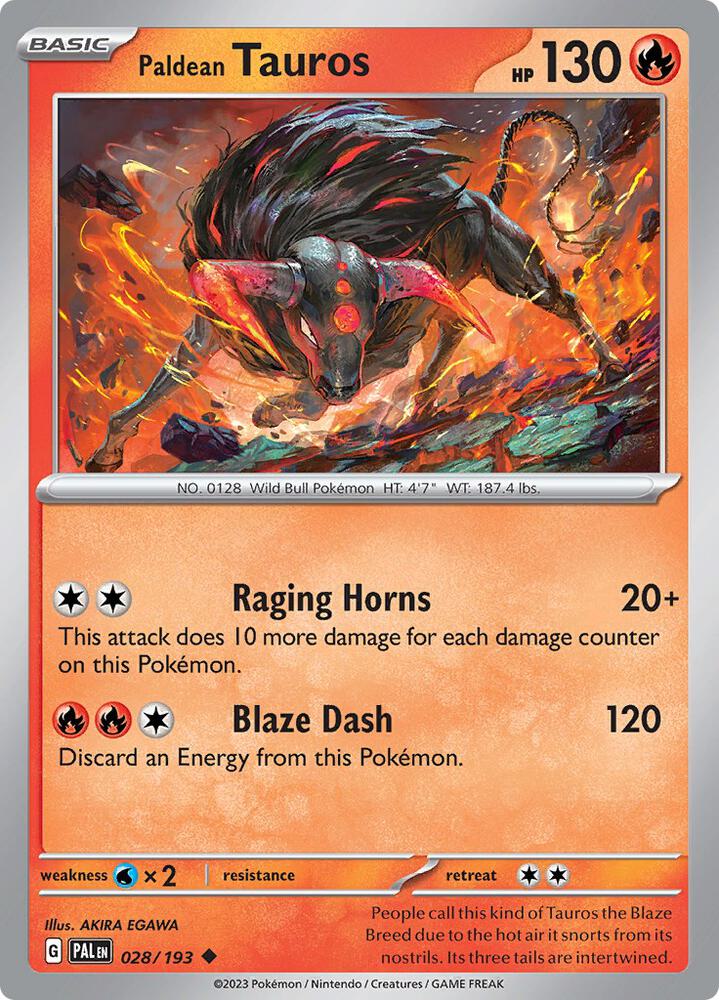 Paldean Tauros - 28/193 - Paldea Evolved