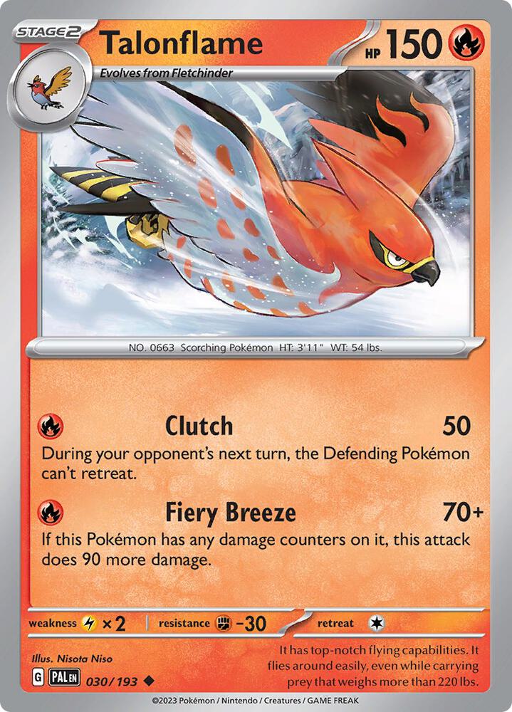 Talonflame - 30/193 - Paldea Evolved
