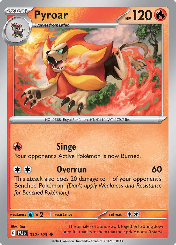 Pyroar - 32/193 - Paldea Evolved