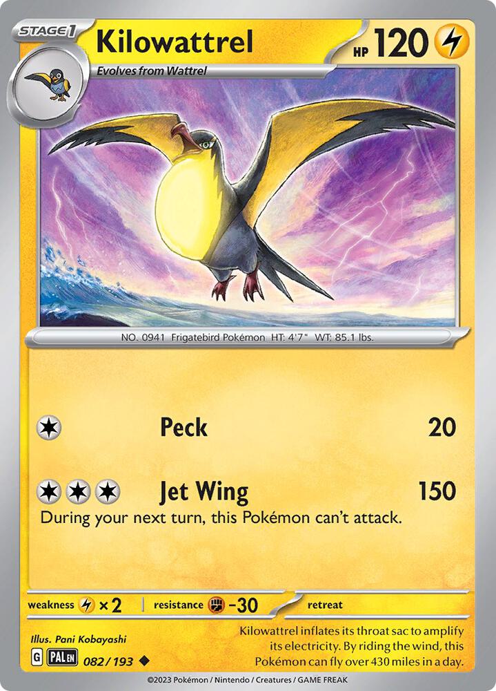 Kilowattrel - 82/193 - Paldea Evolved