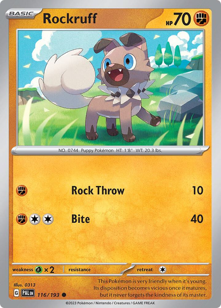 Rockruff - RH - 116/193 - Paldea Evolved