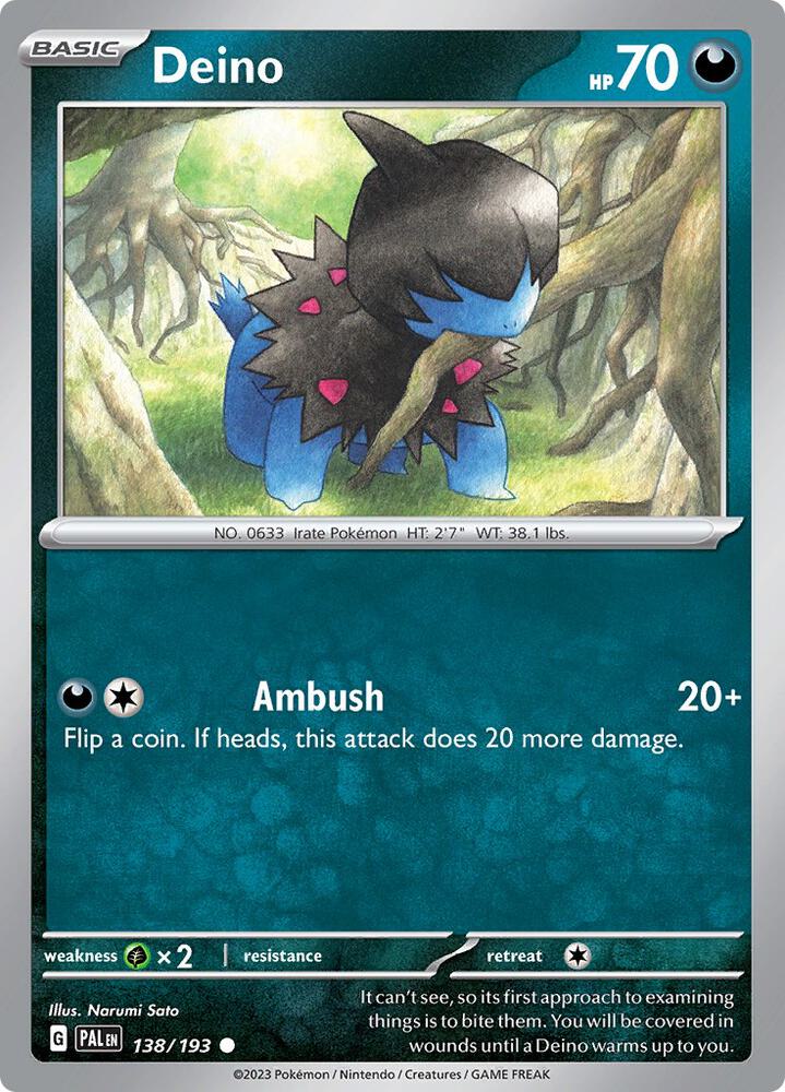 Deino - RH - 138/193 - Paldea Evolved
