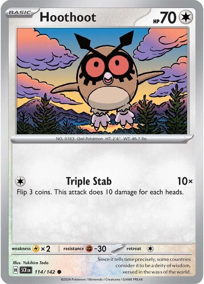 Hoothoot - RH - 114/142 - Stellar Crown