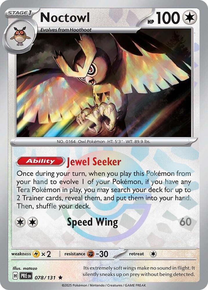 Noctowl - Pokeball Reverse - 78/131 - Prismatic Evolutions