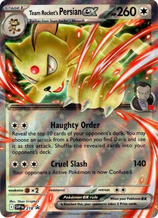Team Rocket's Persian EX - Promo - 218