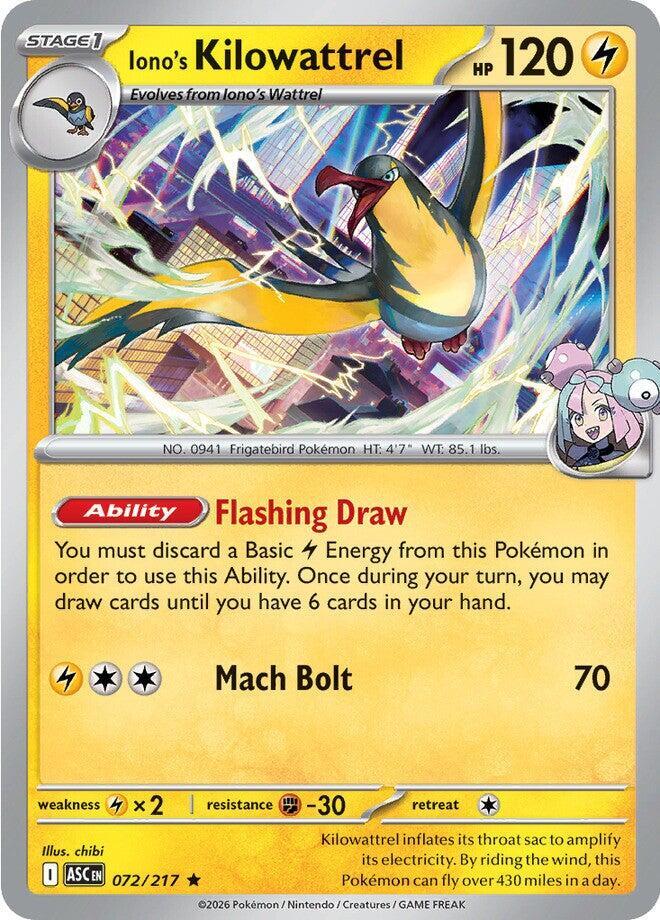 Iono's Kilowattrel - Holo - 72/217 - Ascended Heroes