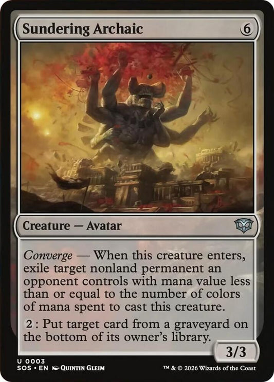 Sundering Archaic - Foil - 3 - Secrets of Strixhaven