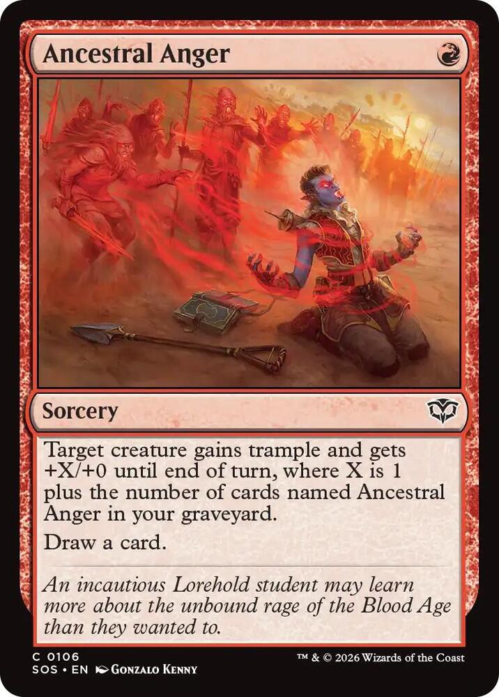 Ancestral Anger - Foil - 106 - Secrets of Strixhaven