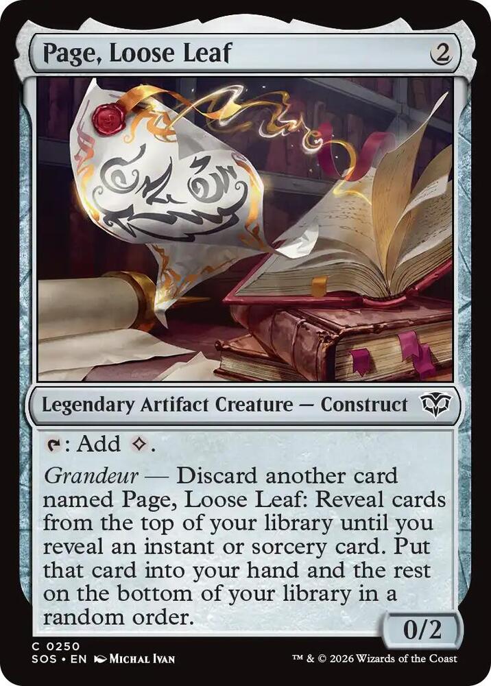 Page, Loose Leaf - 250 - Secrets of Strixhaven